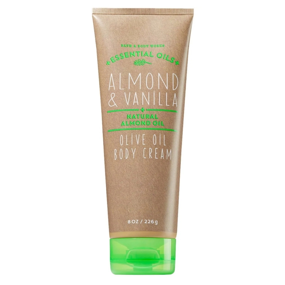 Bath & Body Works "Almond & Vanilla" Olive Oil Body Cream Natural Almond Oil